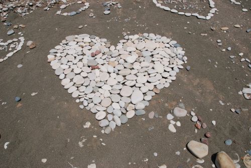 heart beach love