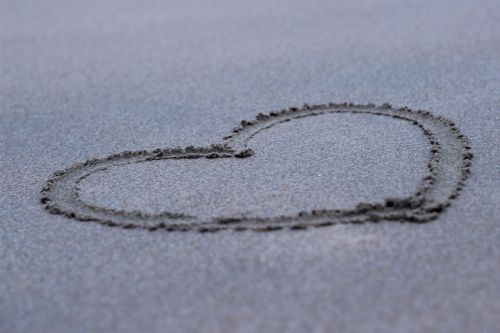 heart beach love