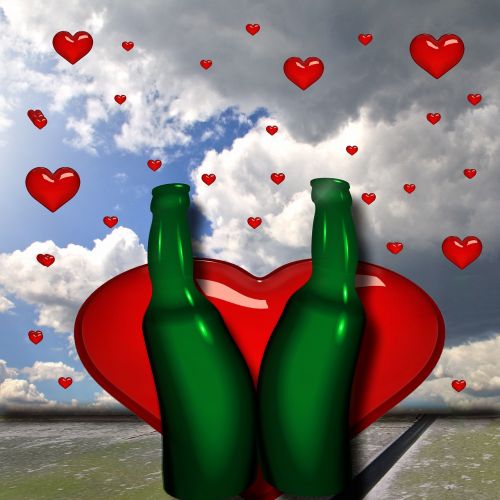 heart bottle love