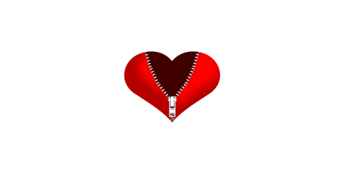 heart heart with zipper zipper