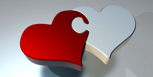puzzle heart love