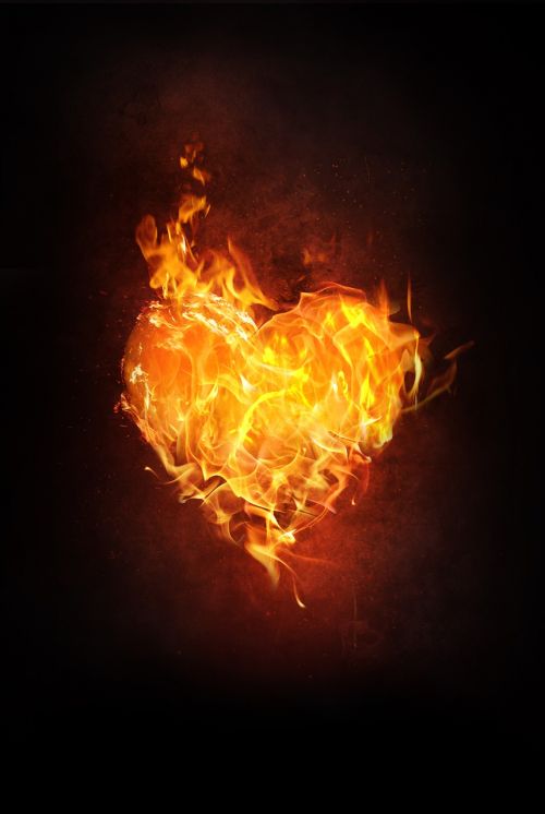 heart fire flame
