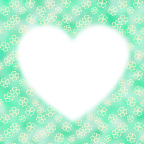 heart 4-leaf clover green