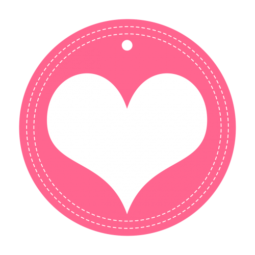 heart sticker pink