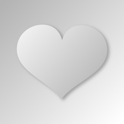 heart shadow gray background