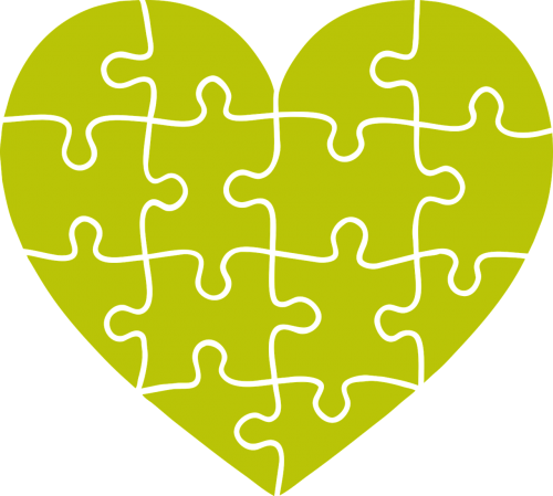 heart puzzle portrait