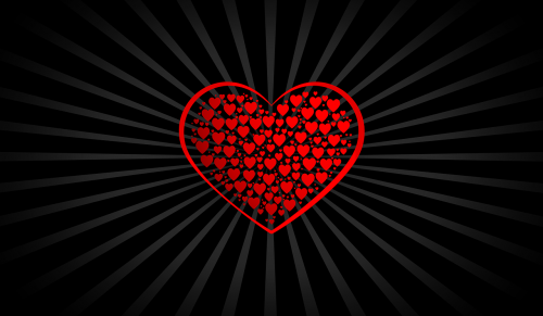 heart black background hearts