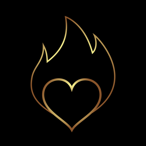heart flame fire