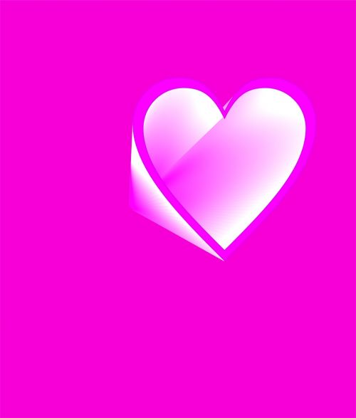 heart pink extrude