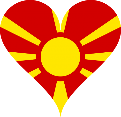 heart flag macedonia