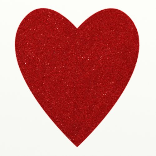 heart glitter red