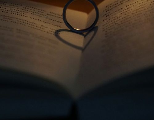 heart book ring