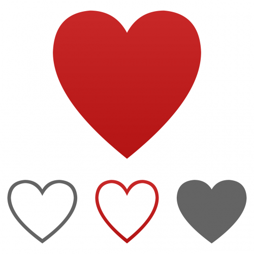 heart icon vector