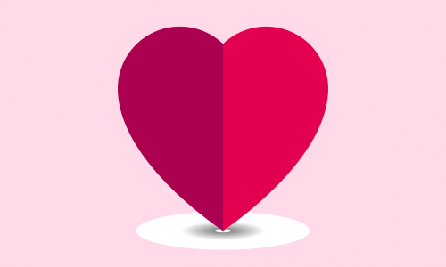 heart vector pink