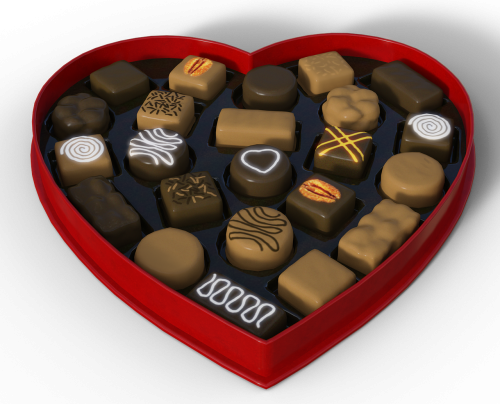 heart chocolates gift