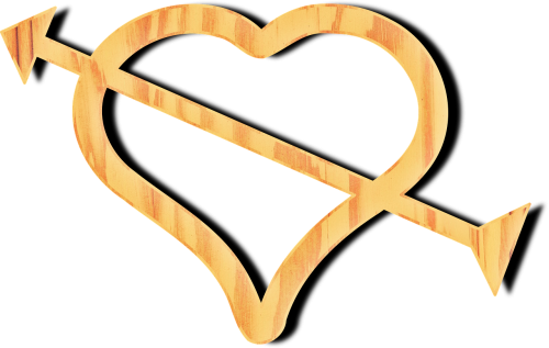 heart wood texture arrow