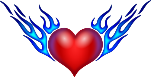 heart flames love