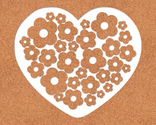 heart  texture cork  romantic