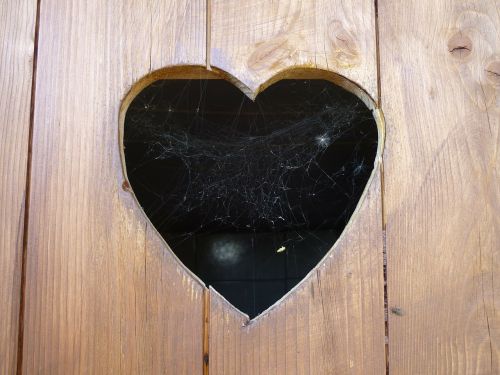 heart door wood