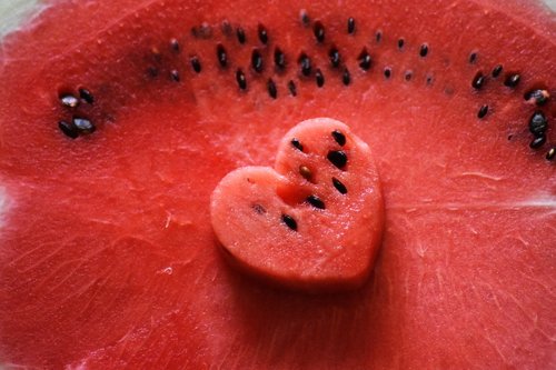 heart  watermelon  red
