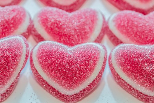 heart  jelly  sugar