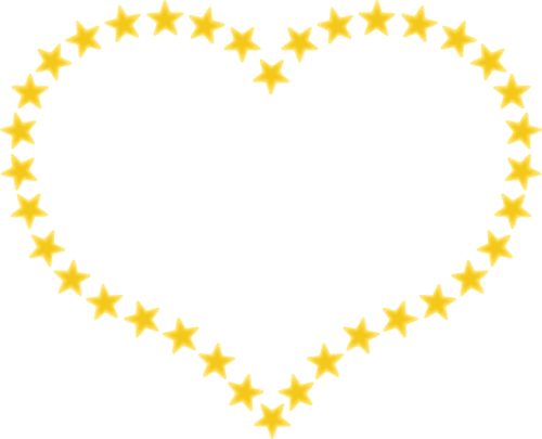 heart stars border