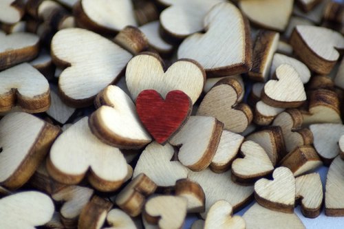 heart  background  wood
