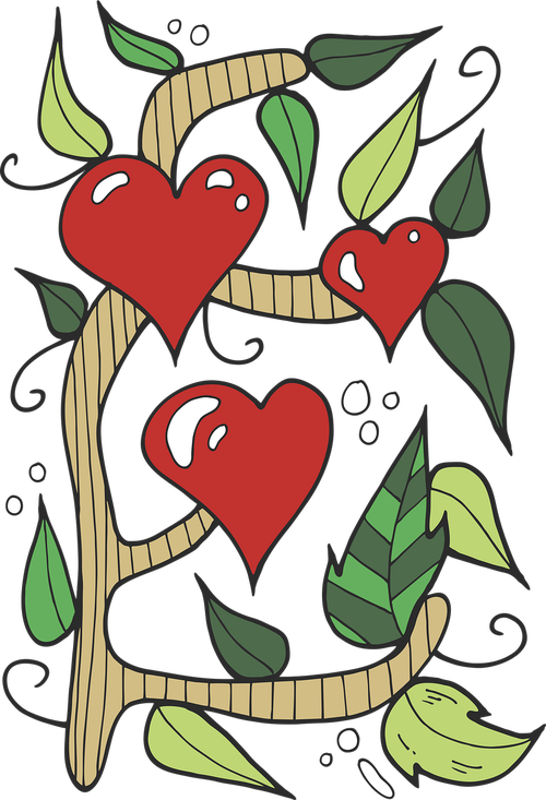 heart  tree  flower