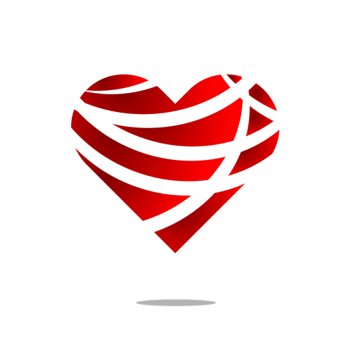 heart  logo  red