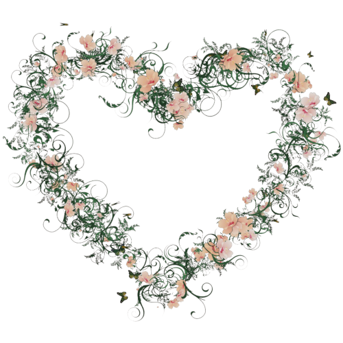 heart love flowers