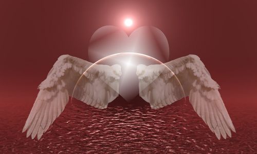 heart angel wing