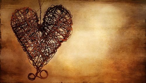 heart metal heart rusty heart