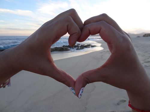 heart beach love