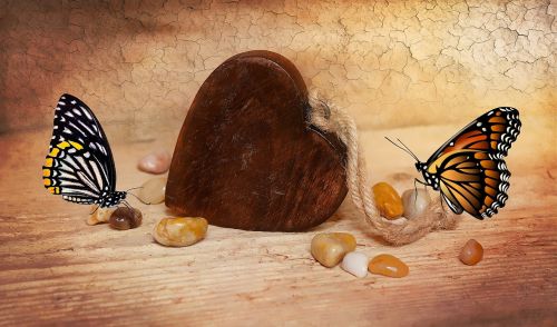 heart wooden heart dekoherz