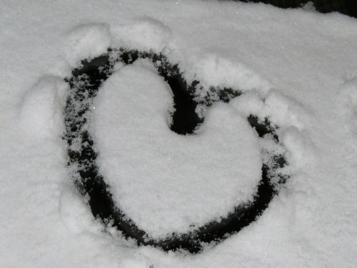 heart snow snow heart