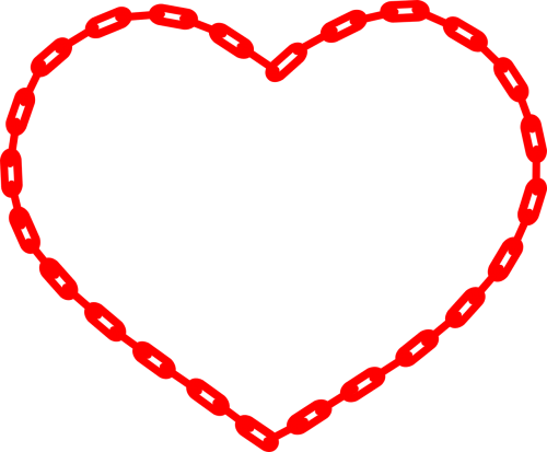 heart red chain