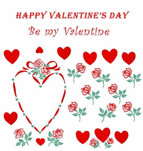 Heart And Flowers Valentine Clipart