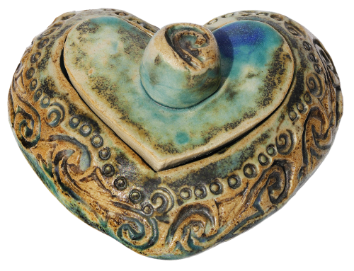 heart box ceramic heart