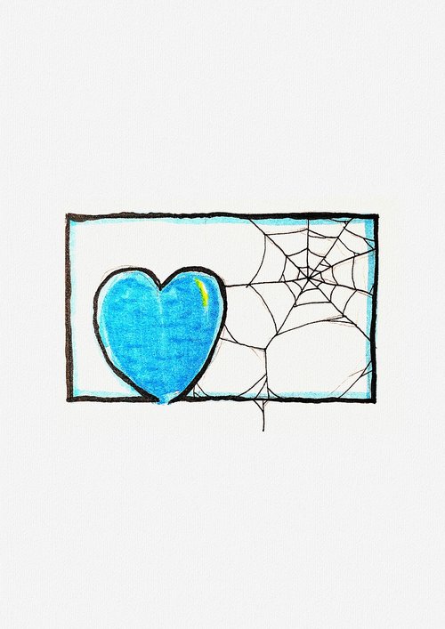 heart shape  love  spider web