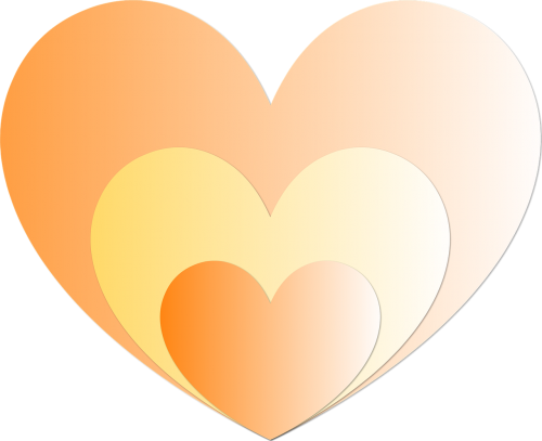 hearts heart orange