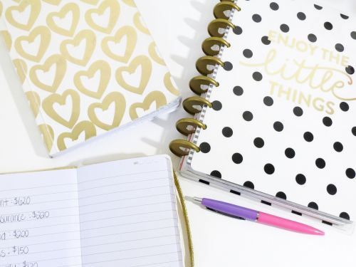 hearts planner pen