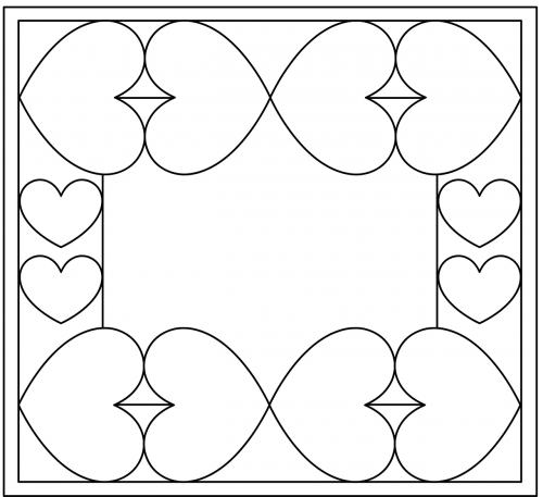 hearts frame square