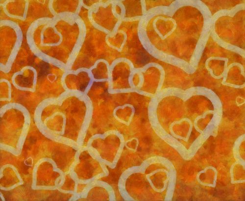 hearts abstract background