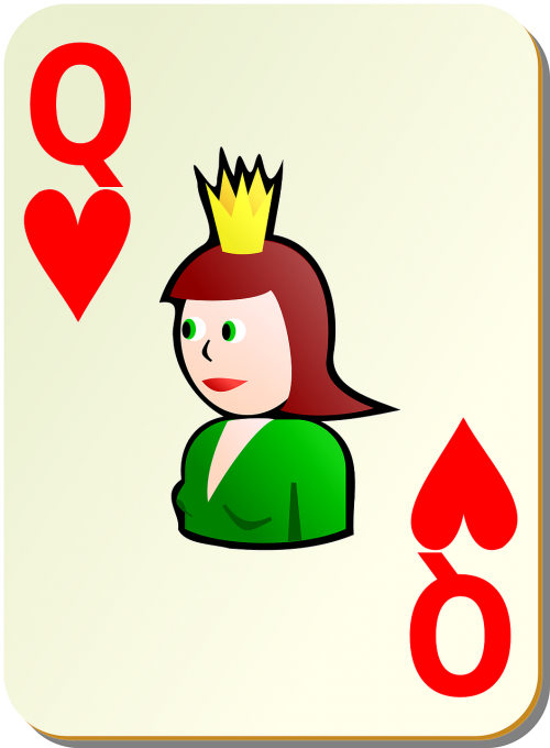 hearts queen card