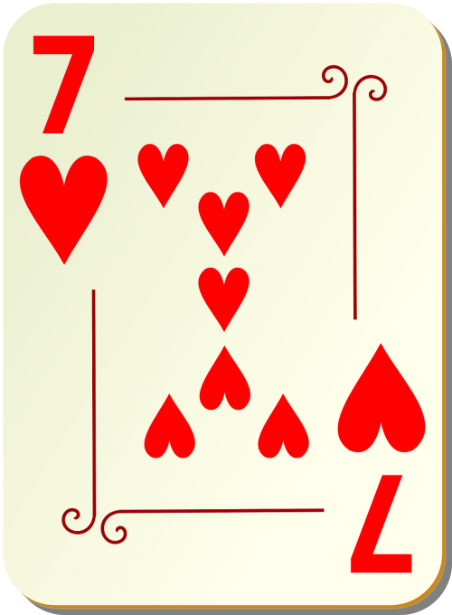 hearts seven playing cards