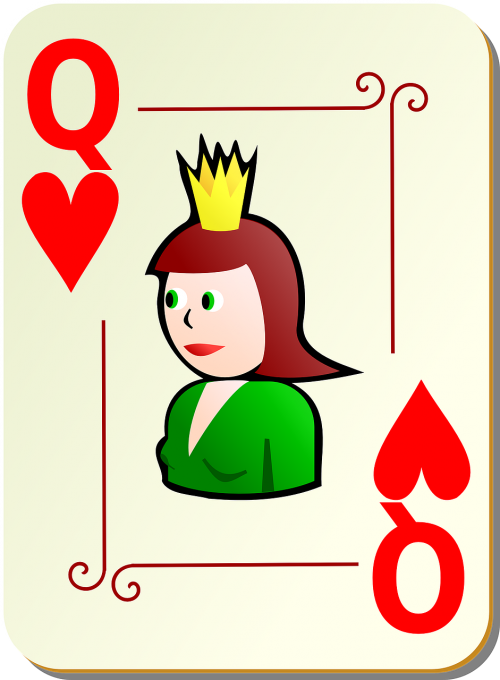 hearts queen card