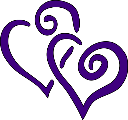 hearts two purple
