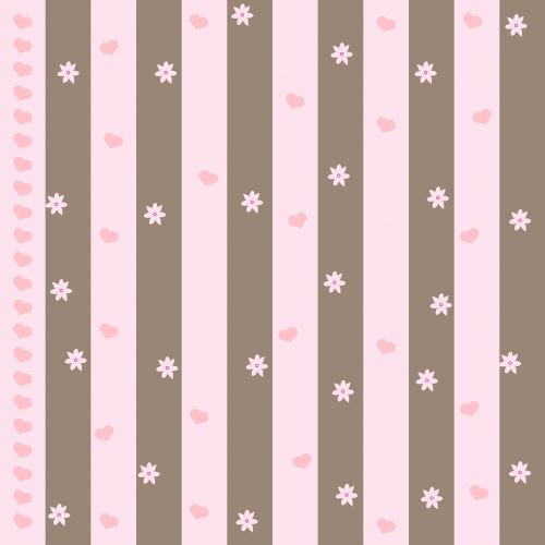 Hearts &amp; Flowers Background