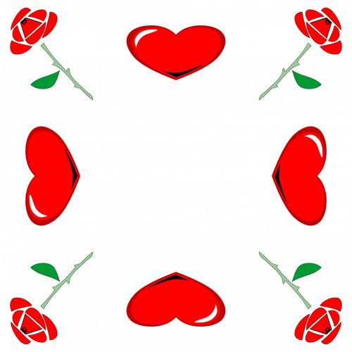 Hearts &amp; Roses Frame