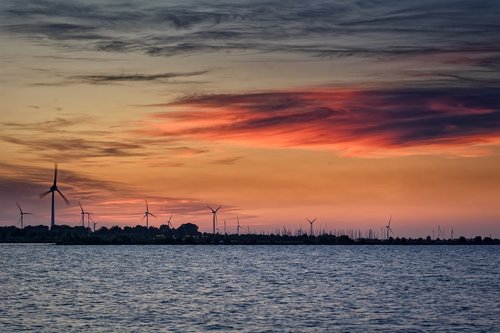 heat wave  ijsselmeer  windmills